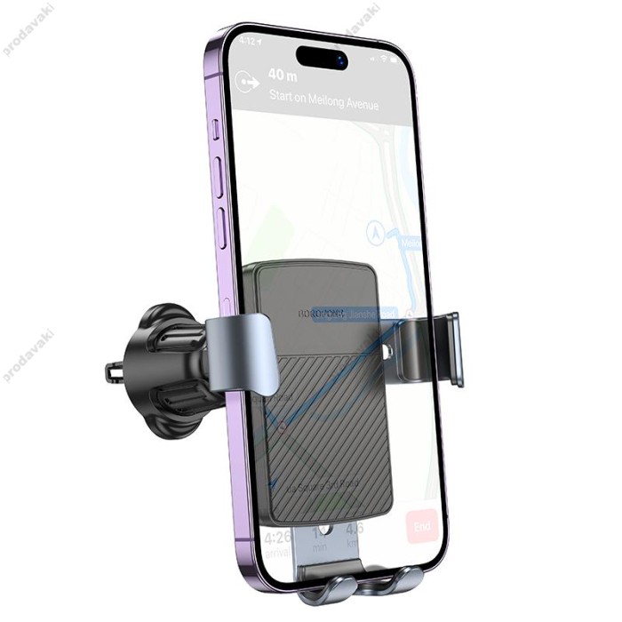 Автомобільний тримач BOROFONE BH118 Refined gravity car holder (air outlet) Black